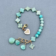 Peruvian Amazonite Flower Bracelet