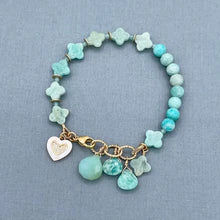 Peruvian Amazonite Flower Bracelet