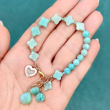 Peruvian Amazonite Flower Bracelet